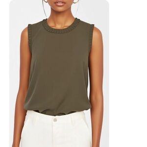 J. Crew Olive Green Sleeveless Blouse